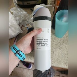 Owala White and Gray Insulated Water Bottle